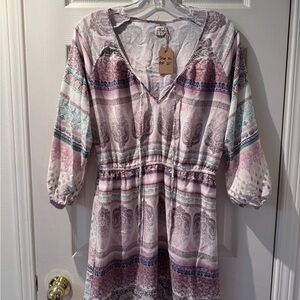 Roxy Lavender and Mint Paisley Tunic